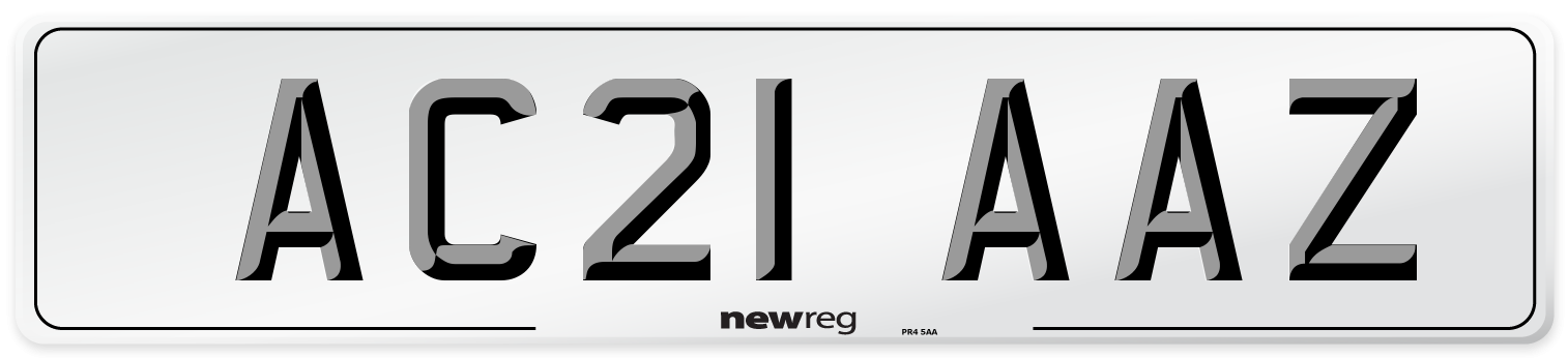 AC21 AAZ Number Plate from New Reg